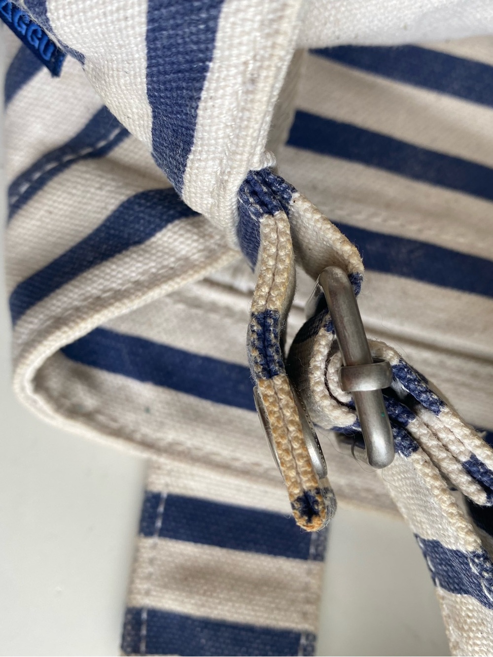 Baggu Duck Bag Sailor Stripe, Navy and White , Tote Bag, Nautical, Washable - Picture 16 of 17